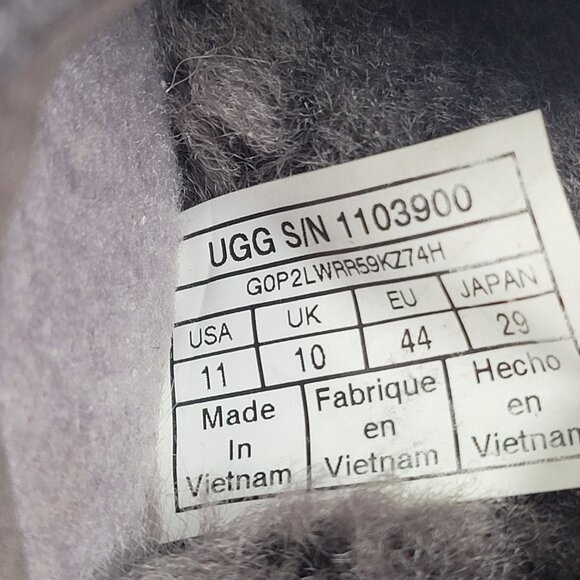 UGG Tasman Men's Dark Gray Slip-On Slippers S/N 1103900 US Size 11 - Picture 9 of 9